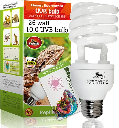 Miniatura 8 de Bombilla UVA UVB para reptiles de 10.0 13 W Desert UVB Bombilla Reptil UVB Bombilla para dragón barbudo, tortuga, serpiente, gecko, lagarto lámpara