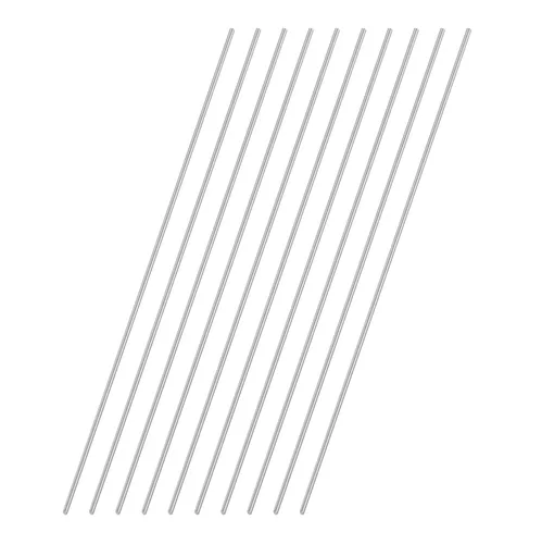 Miniatura 10 de Varillas de aluminio de 0.039 in x 11.811 in de eje sólido redondo Torno Bar Stock para manualidades RC Avión Modelo Coche 10pcs