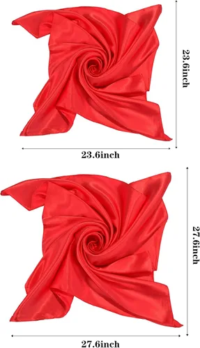 Miniatura 3 de SATINIOR Bufanda de cuello de gasa de seda para mujer, bufanda cuadrada de satén, bufanda para el cuello, bufandas para el cuello para mujer