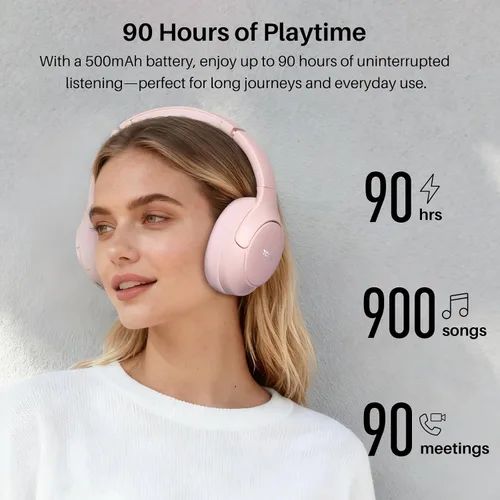 Miniatura 3 de TOZO Auriculares híbridos HT3 con cancelación de ruido, audio espacial AI Chat con 5 micrófonos, reloj inteligente S8 AMOLED para mujer, pantalla a