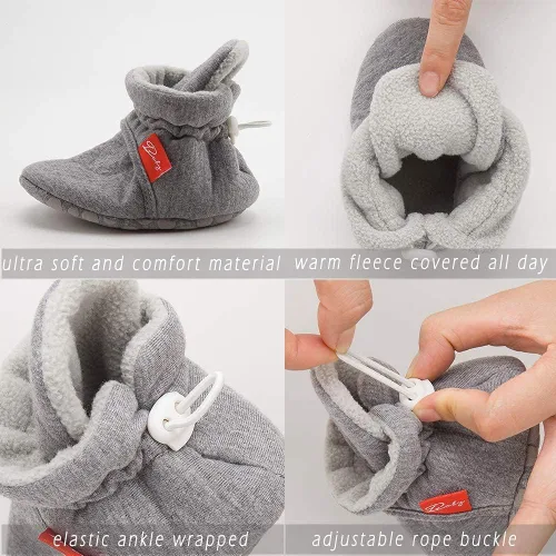 Miniatura 38 de Sawimlgy - Botines de algodón antideslizantes para recién nacido, con agarre, para cuna o para el invierno