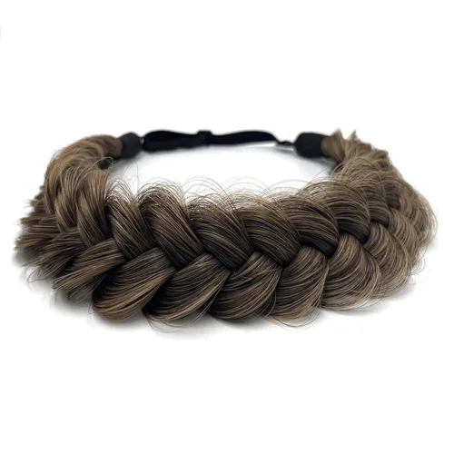 Miniatura 32 de Diadema trenzada, 2 hebras, clásica, gruesa, trenzada, ancha, elástica, de calidad, sintética, trenzada, para mujeres y niñas, estilo bohemio, 2.42