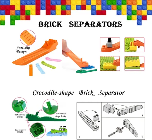 Miniatura 5 de Kit de herramientas de bloques de construcción, separador de ladrillos, juego de herramientas de mini bloques, martillo multifuncional, alicates