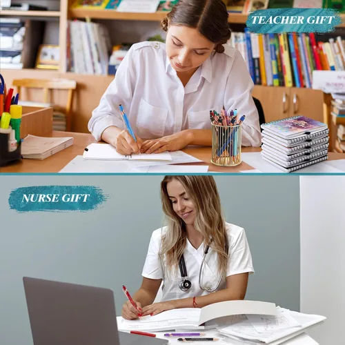 Miniatura 7 de Zhanmai Juego de 20 cuadernos inspiradores en espiral con bolígrafo motivacional, regalo de agradecimiento, pantalla táctil para profesores