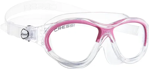 Miniatura 6 de Cressi Comfortable Swim Mask for Young aged from 7 to 15 ideal for pool and outdoor - Mini Cobra: made in Italy Claro/rosa