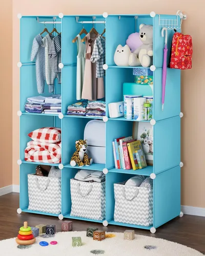 CUBEDIY Organizador de Armario para Bebé para Guardería - Armario Ropero Duradero para Bebé para Closet - Estantes de Cómoda Personalizables -