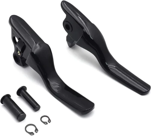 HongK- 1 juego de palancas de mano cortas de embrague de freno negro compatibles con H-D 2008-2013 Touring Trike motocicleta reemplazo de aluminio