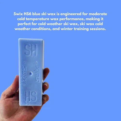 Miniatura 5 de Swix HS06-18 - Cera de alta velocidad - HS6 Blue - 10 a 21 grados Fahrenheit - Barra de 6.35 oz - Libre de flúor - Esquí o snowboard - Aprobado por
