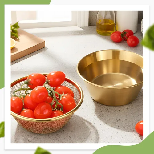 Miniatura 7 de Baderke 2 mini coladores y coladores de alimentos de acero inoxidable 304, coladores pequeños para mezclar, colador de arroz para cocina, cocina