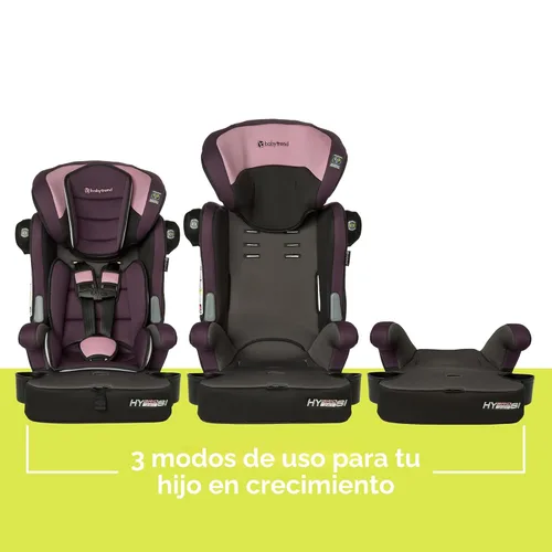 Miniatura 3 de Baby Trend Hybrid SI 3 en 1 - Asiento de coche con refuerzo de combinación con protección contra impactos laterales, Dash Orchid Orquídea Dash