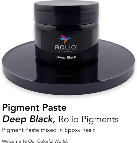 Miniatura 4 de Rolio Pasta de Pigmento Negro Profundo para Resina Epoxi – Frasco de 2oz – Colorante Epoxi Negro Opaco, Pasta de Tinte de Resina, Pasta de Pigmento