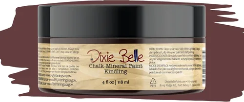 Miniatura 156 de Dixie Belle Paint Company - Pintura con acabado de tiza para muebles, color negro (Caviar), 1 galón, 128 fl oz, pintura mineral color rosa intenso
