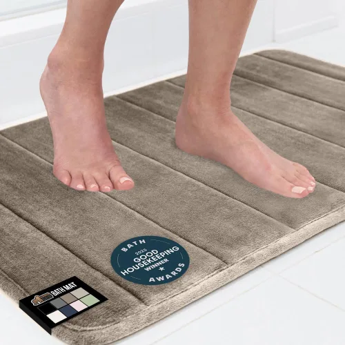Miniatura 18 de Gorilla Grip - Alfombra de baño de espuma viscoelástica de 24 x 17 pulgadas, original, de primera calidad, suave, absorbente, gruesa, lavable a