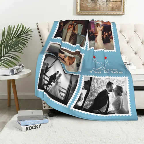 Miniatura 29 de JCETUNO Regalos personalizados de San Valentín para él y ella, mantas personalizadas con foto, mantas de fotos personalizadas, mantas de fotos