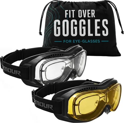 Miniatura 12 de Bikershades Gafas protectoras para gafas de moto, ciclismo, esquí, paracaidismo, trabajo al aire libre Transparente