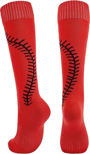 American Trends Calcetines de sóftbol para niñas y adultos, calcetines de béisbol y sóftbol, calcetines deportivos con puntadas, para niñas jóvenes