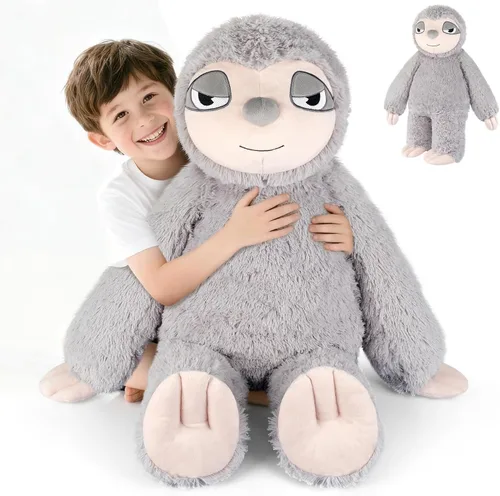 Miniatura 13 de SuzziPals Animal de peluche grande de 30 pulgadas, cachorro de peluche gigante grande y suave, juguetes de peluche gigantes para relajación
