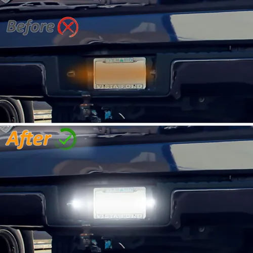Miniatura 7 de Bestview Luces de Matrícula Lámpara de Placa con Cubierta de Carcasa Negra Bombillas Blancas de 6000K Conjunto de Repuesto para Chevy Silverado GMC