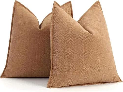 Miniatura 11 de ZWJD - Juego de 2 fundas de cojín decorativo de 20 x 20 pulgadas, de felpilla, con diseño elegante, suaves, para sofá, cama y decoración del hogar