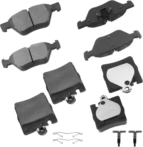 Pastillas de freno de cerámica delanteras traseras 8 piezas para Mercedes-Benz CLK3/CLK430, 98-99 para Mercedes-Benz E300, 98-02 04 05 para