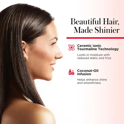 Miniatura 3 de REVLON Smoothstay Alisador de Cabello de 1 Pulgada - La plancha plana con infusión de aceite de coco ayuda a mejorar el brillo y la suavidad, reduce