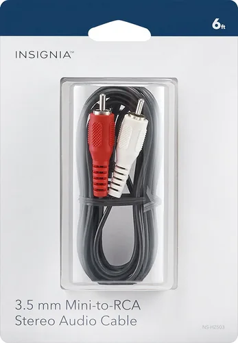 Miniatura 2 de Insignia - Cable de audio estéreo Mini a RCA de 6' 0.138 in - Negro