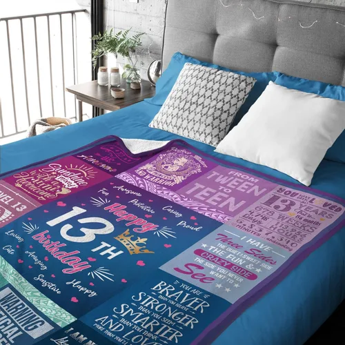 Miniatura 4 de Regalos de cumpleaños número 13 para niñas - Mejores regalos para niñas de 13 años Manta de 50"x40" - Regalos para niña de 13 años - Niña