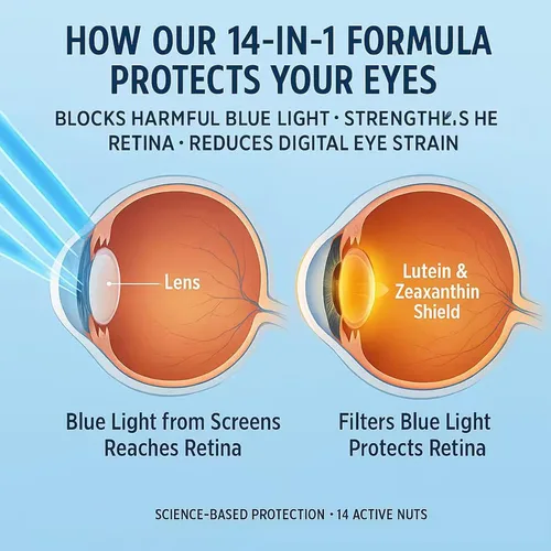 Miniatura 5 de Evervision 14 en 1 fórmula avanzada para ojos, suplemento mineral y vitamina neurobella para los ojos con zinc, luteína, zeaxantina y extracto