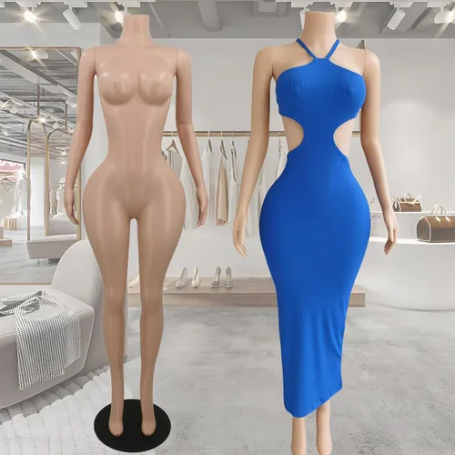 Miniatura 2 de Curvy BBL - Maniquí de cuerpo completo de tamaño grande con soporte ajustable de 65 pulgadas, base de metal, maniquí de vestido femenino realista