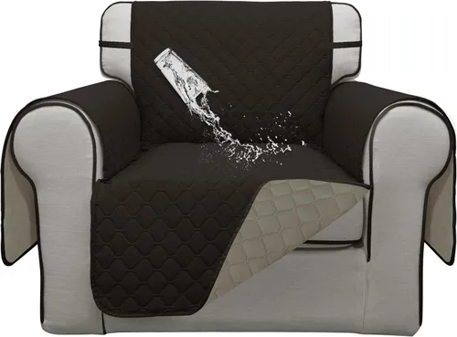 Miniatura 30 de ISSUNTEX Fundas de sofá de dos plazas con doble protección 100% impermeables para sala de estar, fundas para sofá de 2 cojines, protector de muebles