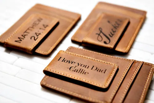 Miniatura 8 de Personalized Leather Magnetic Money Clip The Sanibel by Left Coast Original