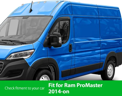 Miniatura 3 de Goodyear Deflectores de ventana inastillables para Ram ProMaster 2014-2026, protectores de lluvia con cinta, viseras de ventana, deflector