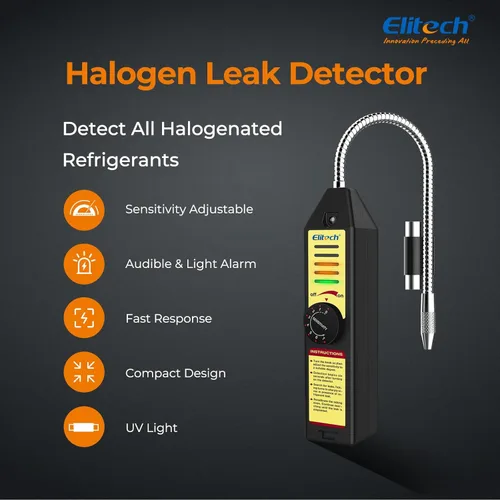 Miniatura 9 de Elitech Detector de fugas de Freón y gases halógenos, refrigerante, detector de fugas de gas HVAC, AC Sniffer R22 R410A R134A 1234YF, WJL-6000S