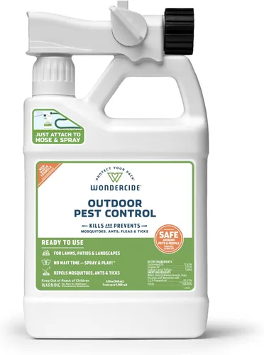 Wondercide - EcoTreat - Spray para control de plagas para exteriores listo para usar con aceites esenciales naturales - repelente de mosquitos,