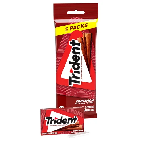 Miniatura 19 de Trident Goma de mascar de menta verde sin azúcar, 3 paquetes de 14 piezas (42 piezas en total)