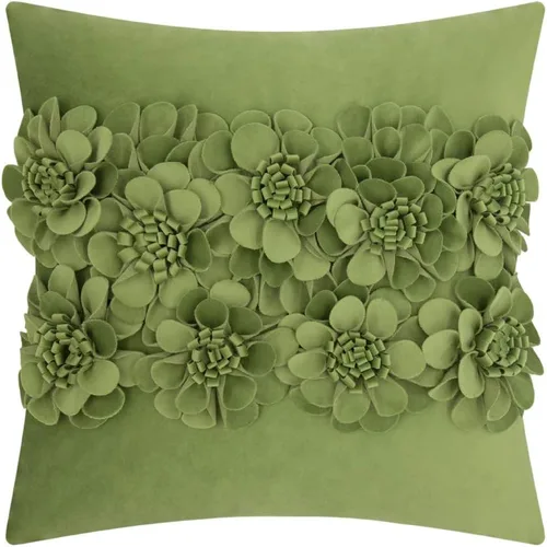 Miniatura 17 de JWH Fundas de almohada hechas a mano con flores en 3D, fundas de cojín decorativas de terciopelo estéreo, para decoración de automóvil, cama, sofá