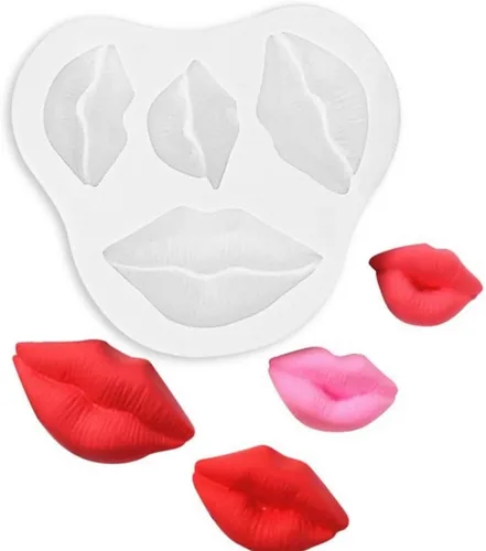 Kiss Collection - Moldes de silicona para labios para fondant, para el día de San Valentín, fiesta de cumpleaños, decoración de tartas, chocolate,