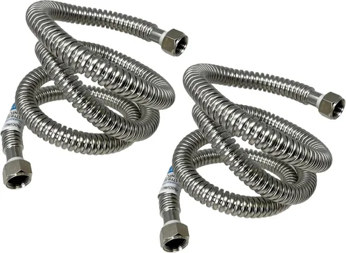 Miniatura 24 de PROCURU Paquete de 1 conector flexible para calentador de agua de acero inoxidable de 3/4 pulgadas FIP x 48 pulgadas (4 pies), certificado seguro