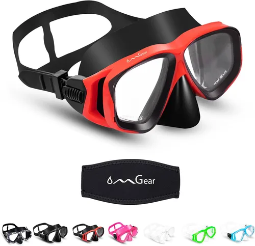 Miniatura 8 de OMGear - Gafas de natación con cubierta para la nariz, máscara de buceo y esnórquel, máscara para niños y adultos, máscara de esnórquel para buceo