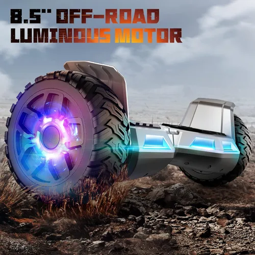 Miniatura 5 de SISIGAD Hoverboard, aeropatinetas todo terreno, 8.5 pulgadas de dos ruedas auto equilibrio scooter con altavoz Bluetooth, aeropatineta todoterreno