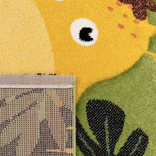 Miniatura 4 de Alfombra para niños Paco Home con animales felices del jungle en verde, Tamaño: 2,01 x 2,89 metros (6'7" x 9'6")