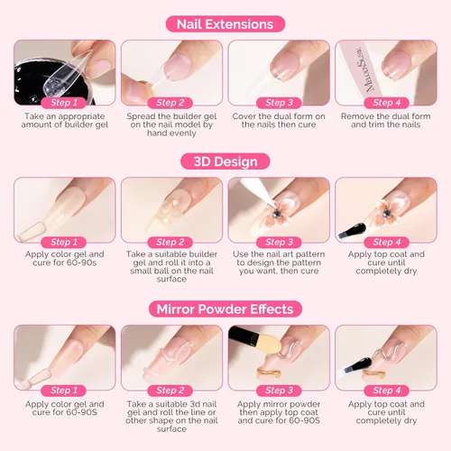 Miniatura 7 de MelodySusie 2 capas superiores de gel mate de 0.5 onzas líquidas, fórmula resistente al polvo, curable UV de larga duración para detalles de pintura