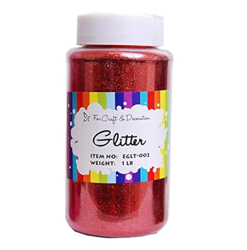Miniatura 19 de Brillantina gruesa, 18 frascos de colores surtidos para manualidades, cuerpo, maquillaje y purpurina para uñas.