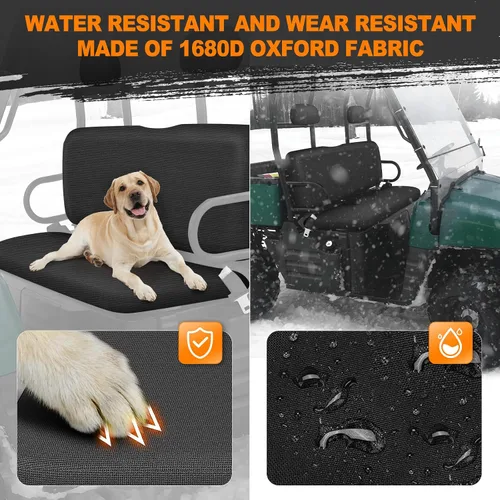 Miniatura 3 de BORDAN Funda de asiento UTV para Polaris Ranger 500 700 800 2002-2008 (solo asiento delantero), resistente al agua 1680D, protección completa, juego