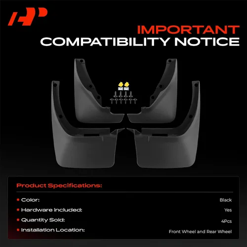Miniatura 3 de A-Premium Juego de 4 aletas de barro compatibles con Toyota RAV4 Sport Utility 1996 1997 1998 1999 2000, no requiere perforación, con accesorios
