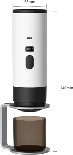 Miniatura 2 de Cafetera portátil de café autocalentable para automóvil, cafetera de café expreso para viajes, camping, funciona con pilas, USB/tipo C, con café