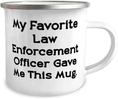 Miniatura 2 de Funny Law enforcement officer 12oz Camping Mug, My Favorite Law, Joke Gifts for Colleagues from Friends, Birthday Unique Gifts, Police officer