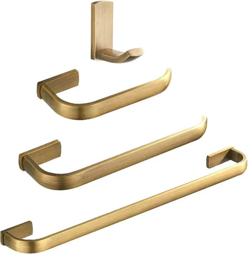 Miniatura 9 de WINCASE Accesorios de baño de latón, soporte para toallas de baño, antiguo, juego de barra de toalla, soporte para papel higiénico, gancho
