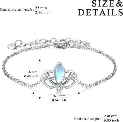Miniatura 4 de YFN Sterling Silver Bracelet for Women Adjustable Bracelet Jewelry Gifts for Women Girls