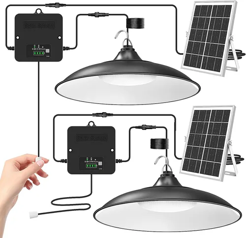 Miniatura 9 de Luz solar para interiores y exteriores, luz colgante diurna blanca cálida disponible con cuerda de tracción, del atardecer al amanecer, 3 modos